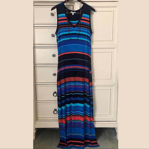 DRESS BARN Sleeveless Striped Maxi Dress - Picture 3 of 16
